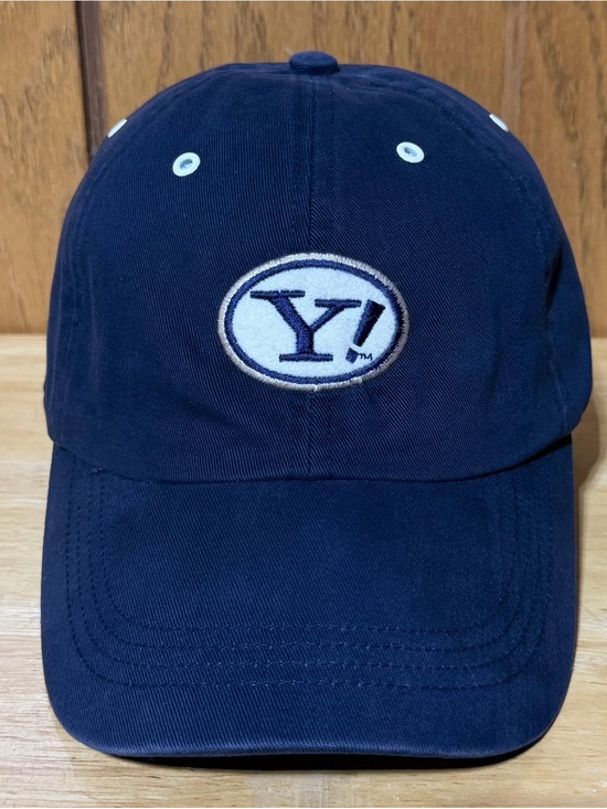 Vintage Yahoo! Search Engine Embroidered Logo Dad Hat Cap Y2K Navy Blue One Size